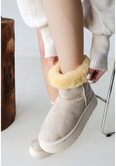 Sophia Bej Süet Bot Bej