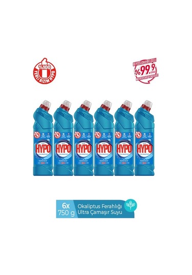 Hyper Hypo Ultra Kıvamlı Çamaşır Suyu Okaliptus 6 x 750 G