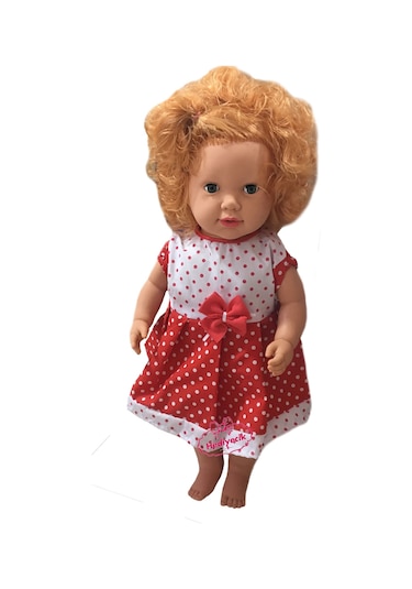 Mira Büyük Boy Türkçe Konuşan Et Bebek Elbiseli 60 Cm Videolu Beyaz-Saçlı Etbebek