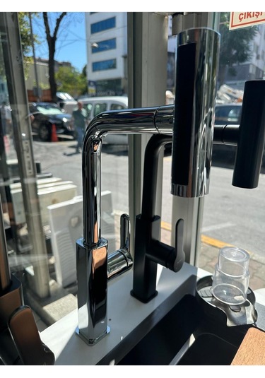 Boheme Fleko 4 Fonksiyonlu Krom Renk Spiralli Evye Bataryası Krom