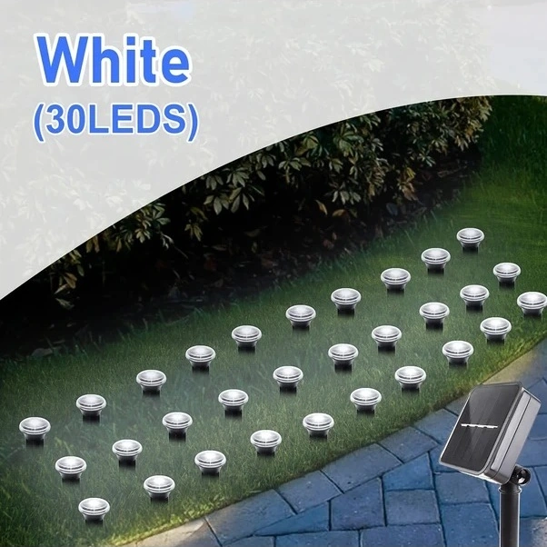 Trendooze Sunshine022 Solar Bahçe Lambası 30 Led 8 Saat Otomatik Açma Kapama 8 Mod Ip65 Beyaz