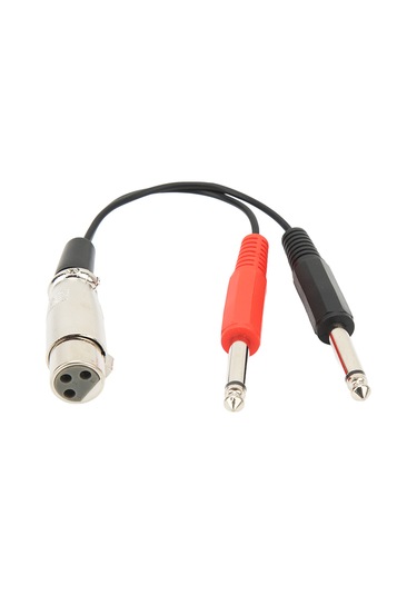 Xindoker 20cm Uzunlukta Xlr Dişi - 2 Adet 6.35mm Erkek Ses Kablosu, Kaliteli Sinyal Aktarımı, Dürtüye Dayanıklı, Mikrofon-ses Cihazları İçin