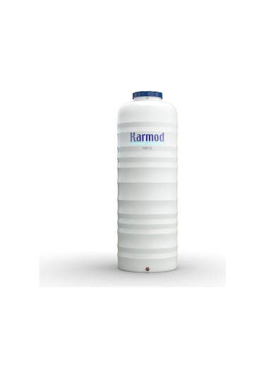 500 Litre Polietilen Dikey Su Deposu - Beyaz - Boru Model