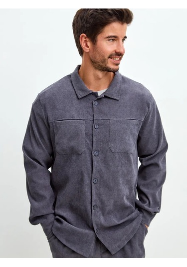 Ashım Brand Erkek Yazlık Penye Takım Elbise - Pantolonlu 447336382 Koyu Gri