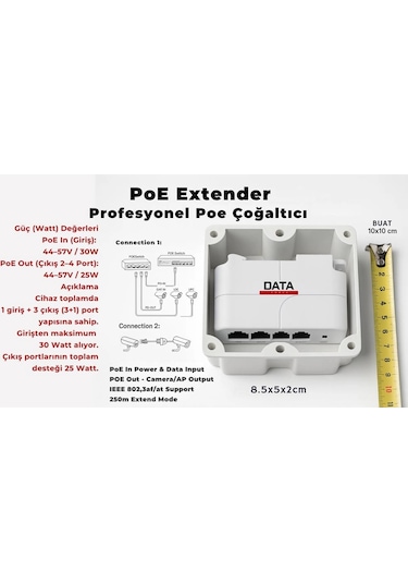 Dataforce Hi-at13f-a 3+1 10/100 Poe Extender