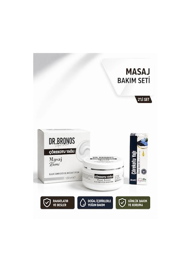 Dr. Bronos Çörekotu Yağlı Masaj Kremi 150 Ml + Softem Çörekotu Yağı 20 Ml