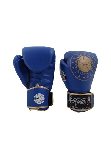 Martina Muay Thai Federasyon Onaylı Müsabaka Eldiveni Ve Whiteface Bandaj 2'li Set Mavi