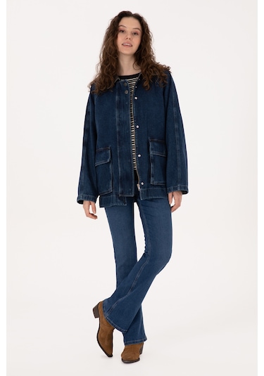 U.s. Polo Assn. Kadın Koyu Mavi Gömlek Jean 50309434-dn0023 Dark Blue