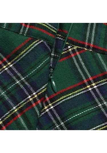 Kadın Yüksek Bel Uzun Etek A Kesim Ekose Desen Büyük Boy Kadın Etek Yer Uzunluğu Büyük Etek Etek Kırmızı