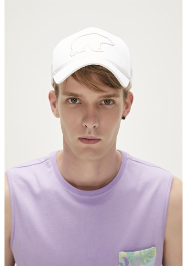 Bad Bear Logo Cap Off-white Beyaz Unisex Şapka - Beyaz