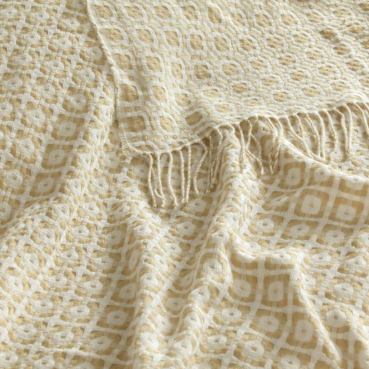 Linens Caline Throw / Tv Battaniyesi Bej Tek Kişilik Bej