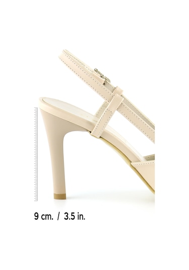 Erkan Saçmacı Sacha Ten Arkası Açık İnce Topuklu Ayakkabı Ten