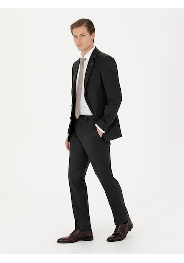 Cacharel Yeşil Slim Fit Yün Karışımlı Kumaş Pantolon Yesıl