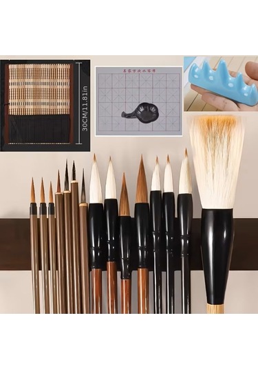 Çini Tahrir, Seramik Sırlama Fırça Seti, Seramik Boyama, Çini, Vazo, Resim, Brush-19 Parça