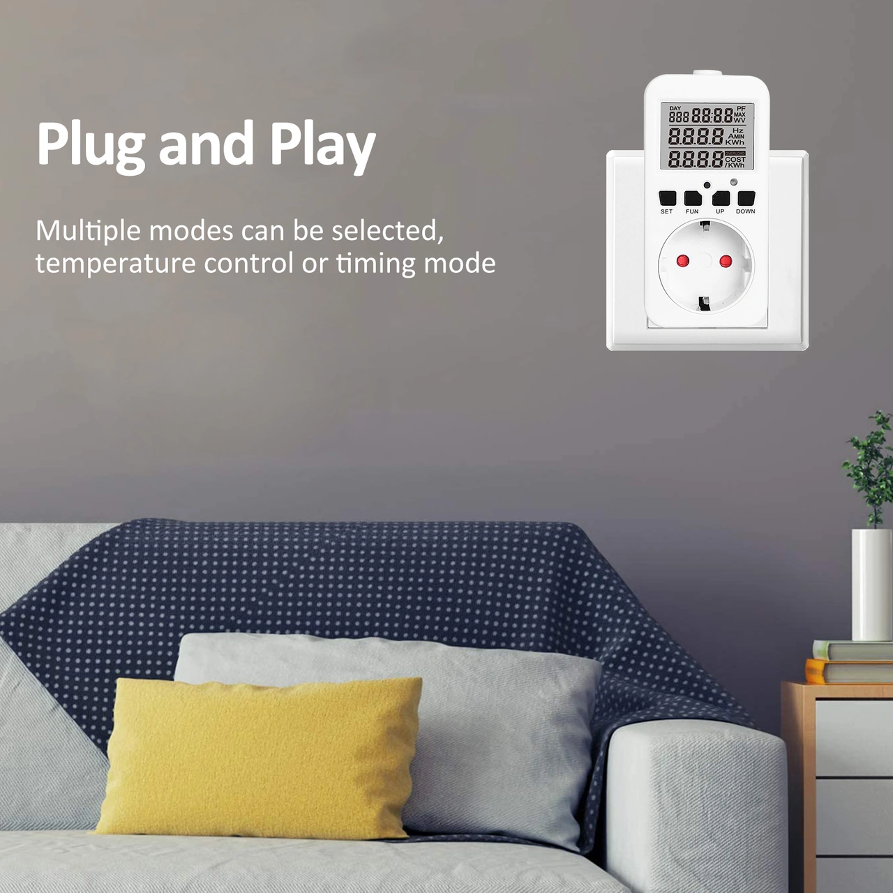 Geeroyoo Tc01 Sıcaklık Kontrol Cihazı 230v 16a, Akvaryum/pet/ısıtıcı İçin, Dış Sensörlü, Açma-kapatma Ayarı, Periyodik Zamanlama, Beyaz Avrupa Standartı