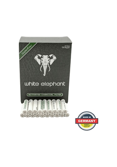 White Elephant 9mm Kömürlü Pipo Filtresi 150li Paket 352470