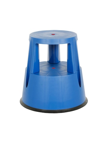 Snapper Mağaza Için Çift Katlı Kaymaz Tekerlekli Tabure Mavi Renk