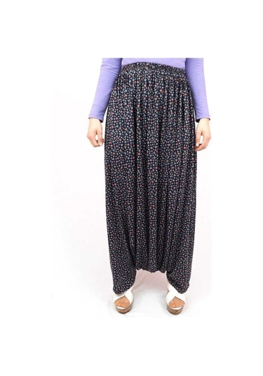 Özözkanlar Kadın Çiçekli Yöresel Menekşe Aşağıdan Ağlı Şalvar Çok Renkli