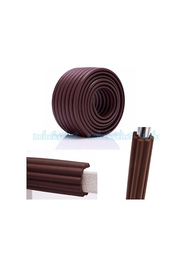 Evokids Çok Amaçlı Kauçuk Kenar Koruyucu Kahve 3 Adet Çok Renkli