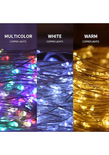 Jms Kongdii Çok Renkli Açık Led Işık 10 M 20 M Uzaktan Kumanda Zamanlama Pil Usb 10m 100 led Çok Renkli