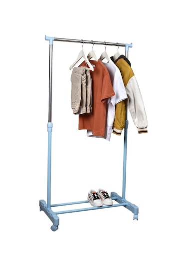 Tekerlekli Elbise Askılığı Çocuk Mavi