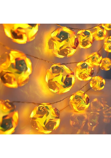 Çok Renkli 40 Led Sihirli Top Işıklar Çelenk Peri Dize Işıklar Lazer Topu Dazzle Lamba Ev Partisi Kapalı Yatak Odası Dekorasyon Noel 3m 20led-usb Çok Renkli