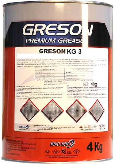 Greson Lubex Kauçuklu Gres Kalsiyum Sabunlu Gres 4 KG