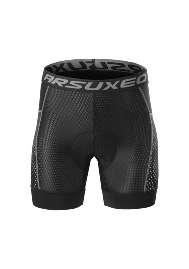 Arsuxeo Erkekler Bisiklet İç Giyim Şort 5d Jel Yastıklı Xl Gri