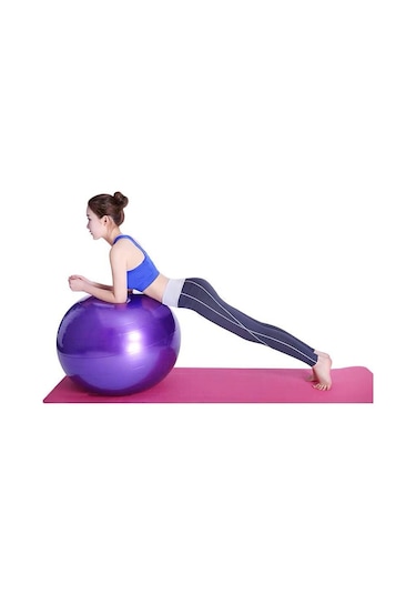Pilates Topu Büyük Boy Kalın Yoga Pilates Top-Pompa 75 CM