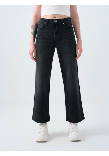Loft Bella Regular Fit Siyah Kadın Jean Pantolon Lf2038792 Siyah