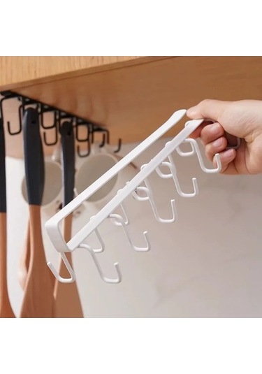 Pazly Pratik Mutfak Askılık - Bardak, Kaşık & Çanta Askısı 27x7 Cm, 2.5 Cm Kalınlık, Çok Fonksiyonlu Kullanım