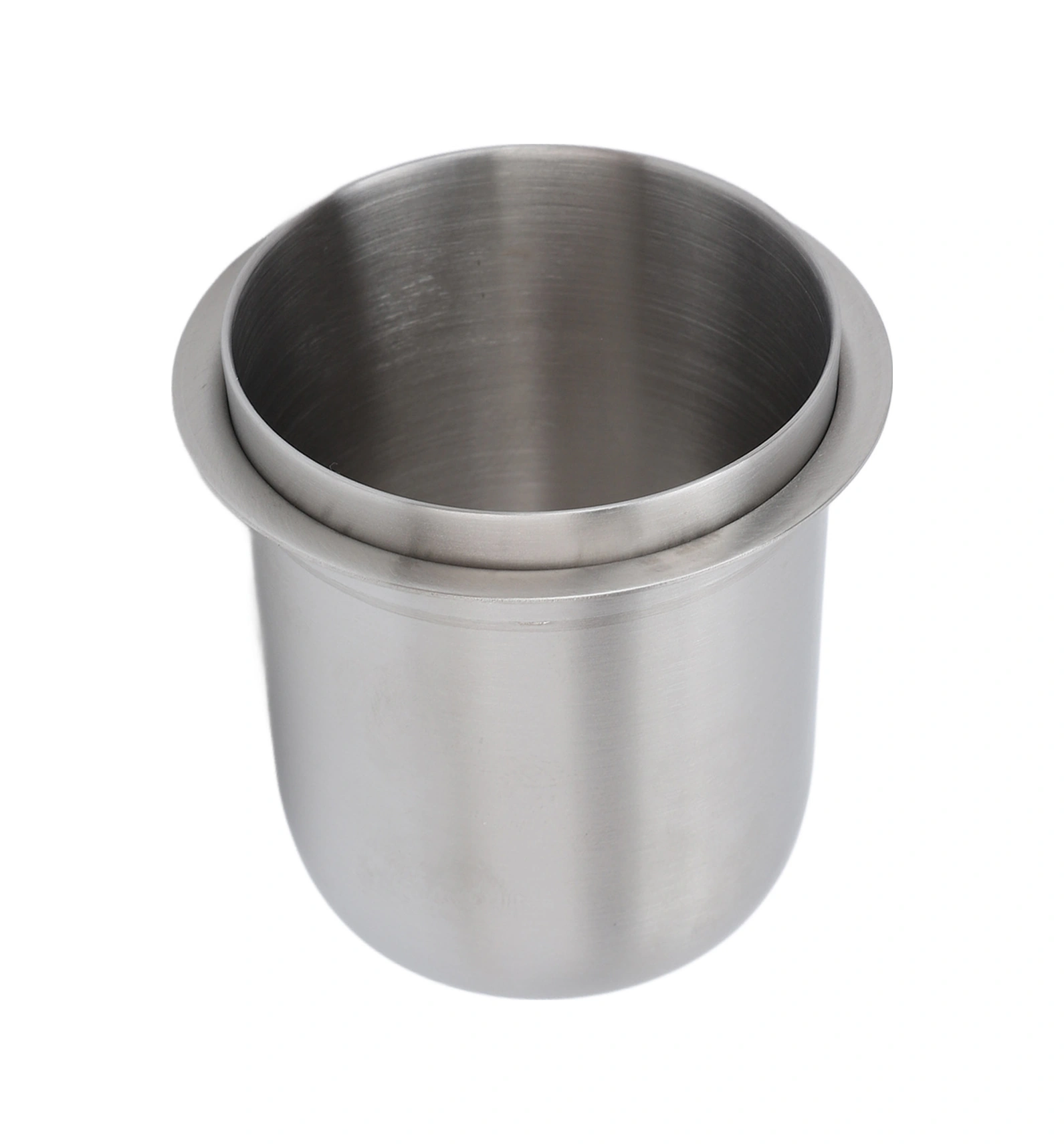 Fosenze Stainless Steel 150ml Kahve Toz Toplayıcı Kupa - 58mm İtalyan Kolu Uyumlu, Ellerden Bağımsız, Kolay Temizlenir Siyah - Gri