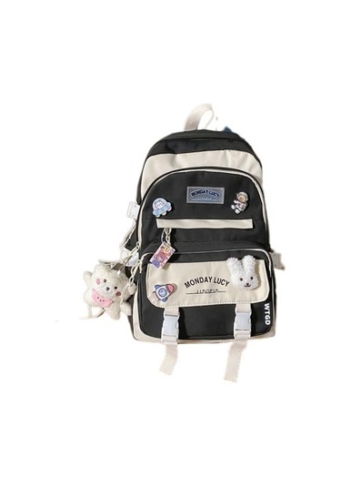 3-5-6. Sınıf Öğrencileri İçin Ergonomik Okul Çantası, Hafif Ve Su Geçirmez Siyah