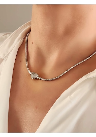 Eva Takı Store Taşlı Kalp Aşk Love Kolye