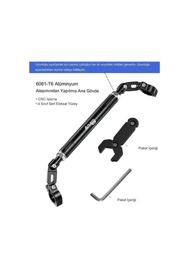 Nukrotech Gidon Ara Bar Hb4-l Gidon Arası Crossbar Uzatma Çubuğu