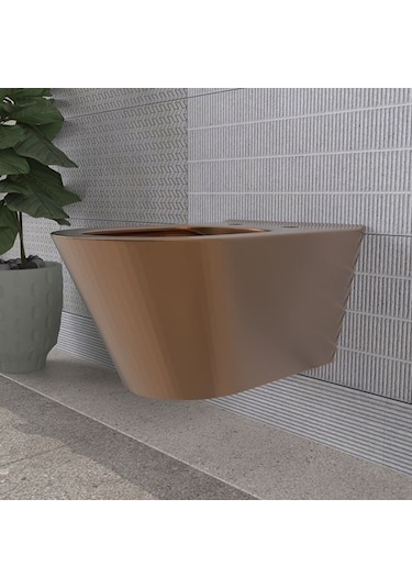 Lucco Asma Klozet İçi Beyaz Dışı Komple Bronz