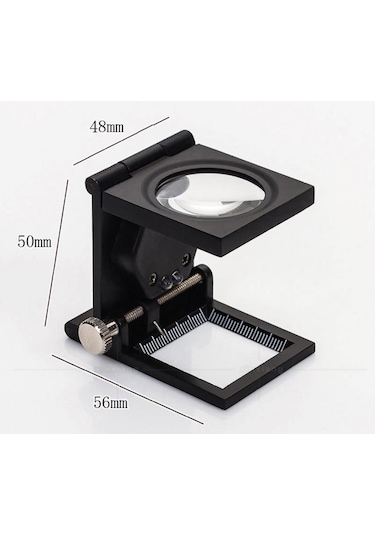 10X Katlanır Sayaçlı Metal Lüp 28Mm 2 Led Işıklı Büyüteç Tekstil