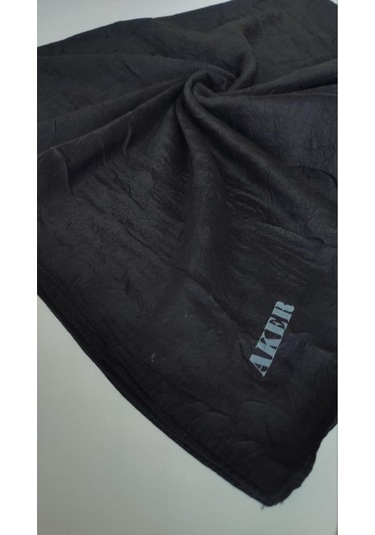 Siyah Aker Kraş Eşarp Siyah