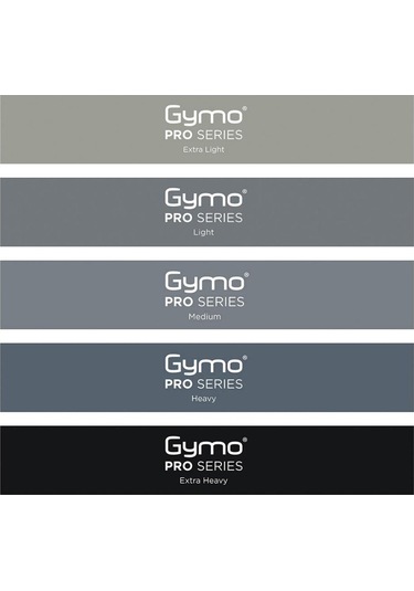 Gymo Pro Series Çantalı Direnç Bandı Fitness Pilates Esnetme Lastiği 5'li Set Siyah