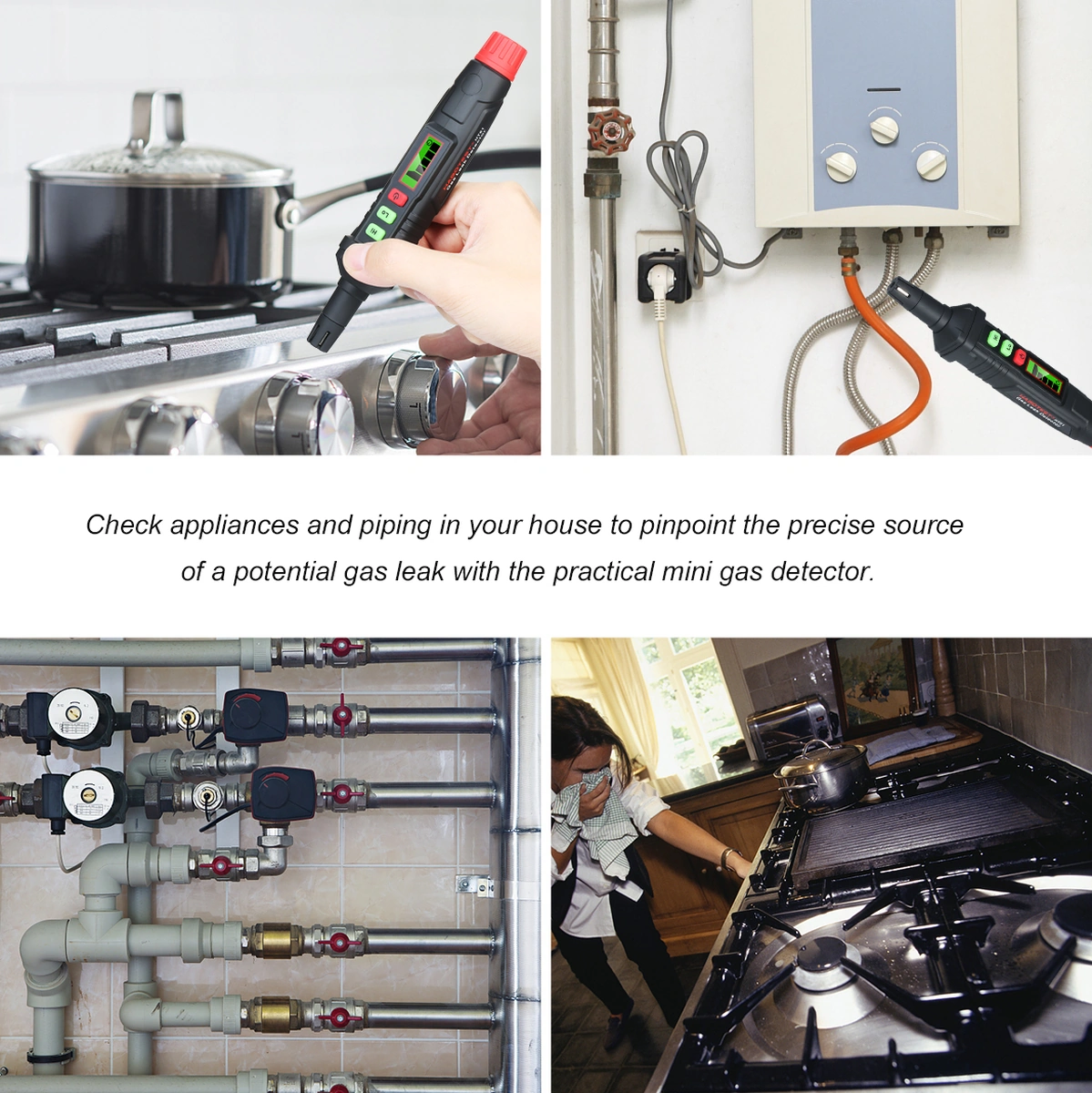 Geeroyoo Habotest Ht61 Mini Gaz Dedektörü - Tüm Yakıcı Gaz Türlerini Tespit Eder, Sesli Alarm, Pil Dahil Değil