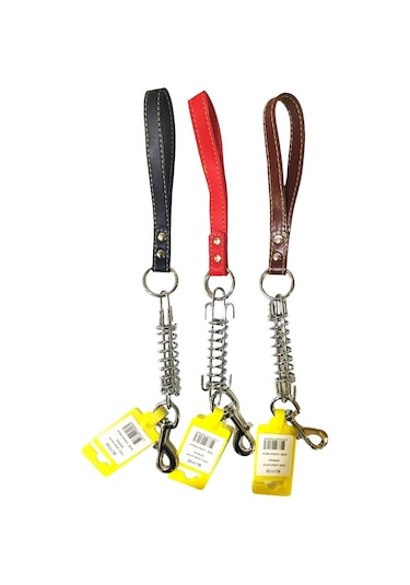 Cans SL111D Kısa Çelik Yaylı Gezdirme Tasması Çok Renkli 3 MM x 40 CM Çok Renkli