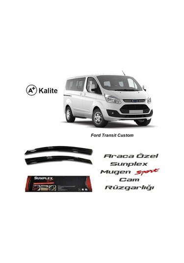 Ford Tourneo Custom Cam Rüzgarlığı Mugen Tip Sunplex 2Li