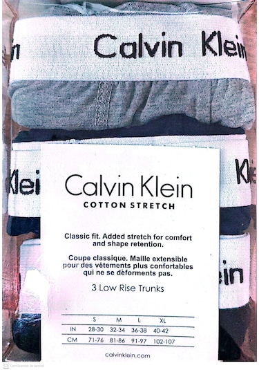 Calvin Klein Erkek 3 Lü Trunk Boxer Seti - Cotton Stretch Siyah - Beyaz - Gri
