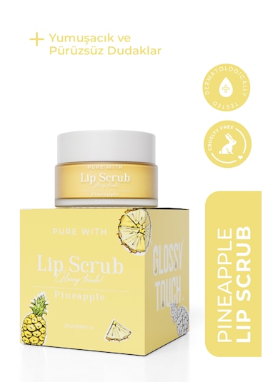 Glossy Touch Dudak Peelingi Ananas Aromalı Pürüzsüz Ve Işıltılı Dudak Peelingi 25 Gr