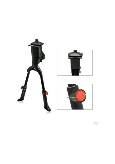 Pazly 26-29'' Bisiklet İçin Ayarlanabilir Kickstand, Orta Montajlı Çift Ayak, Siyah, Parkrafı Uygun Siyah