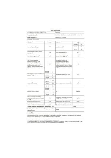 Electrolux EW6F341PST 1400 Devir 10 KG Çamaşır Makinası