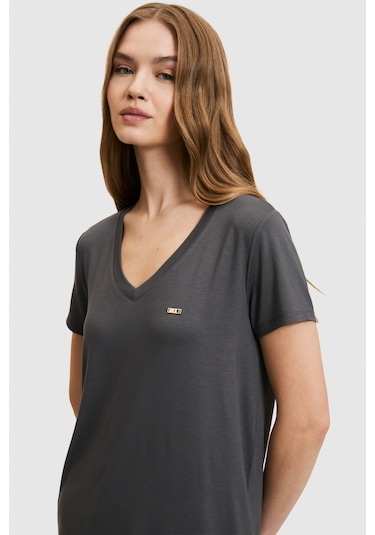U.S. Polo Assn. U.s. Polo Assn. Kadın Antrasit Tişört Basic 50323448-vr006