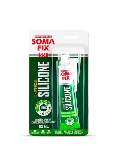 Genel Amaçlı Tüp Silikon Beyaz 50ml Somafix S51