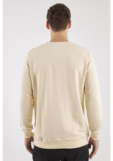 Boston Kırık Beyaz O-yaka Sweatshırt Kırık Beyaz