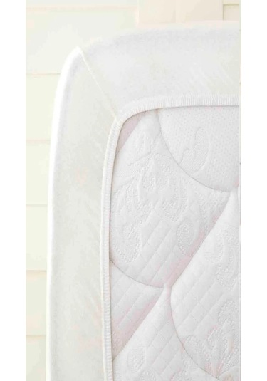 Altın Karma Penye Pamuklu 180x200 Cm Çift Kişilik Lastikli Çarşaf Ekru Ekru